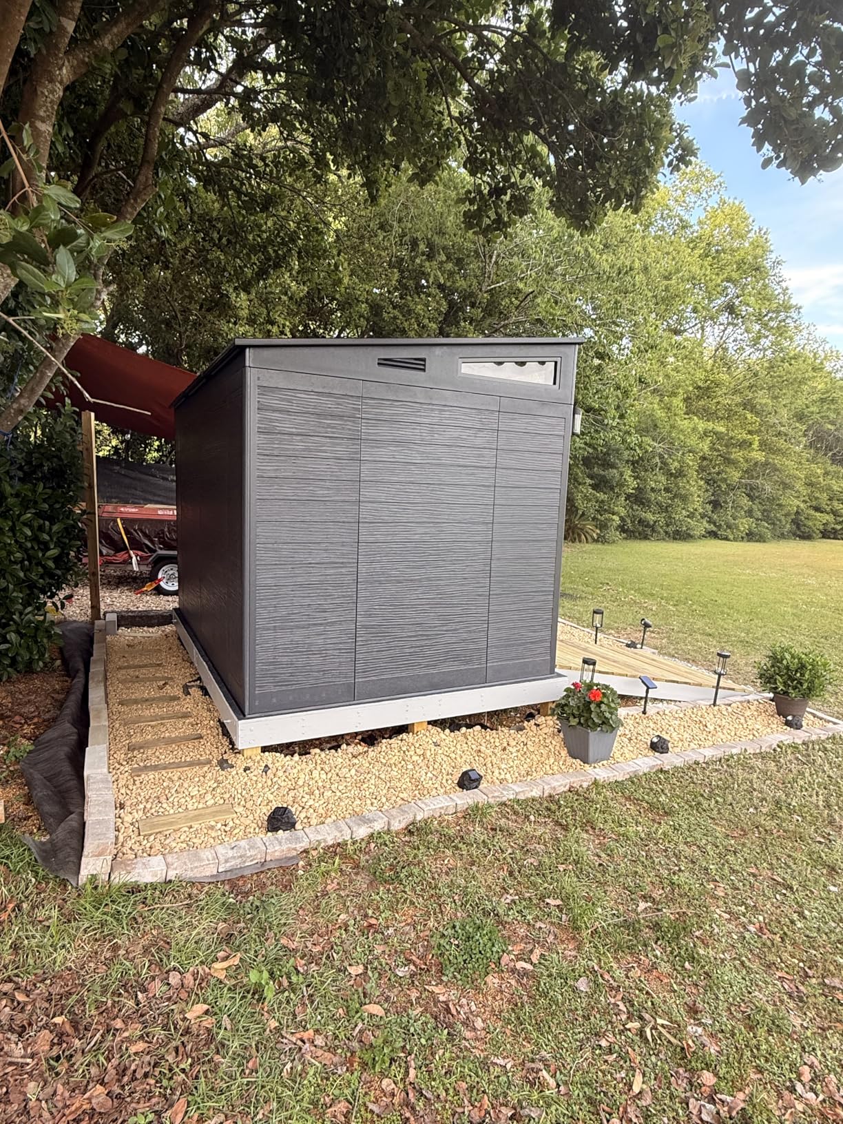 Modernist 10 ft. x 7 ft. Barn Door Storage Shed, Made in The USA customer photo 2