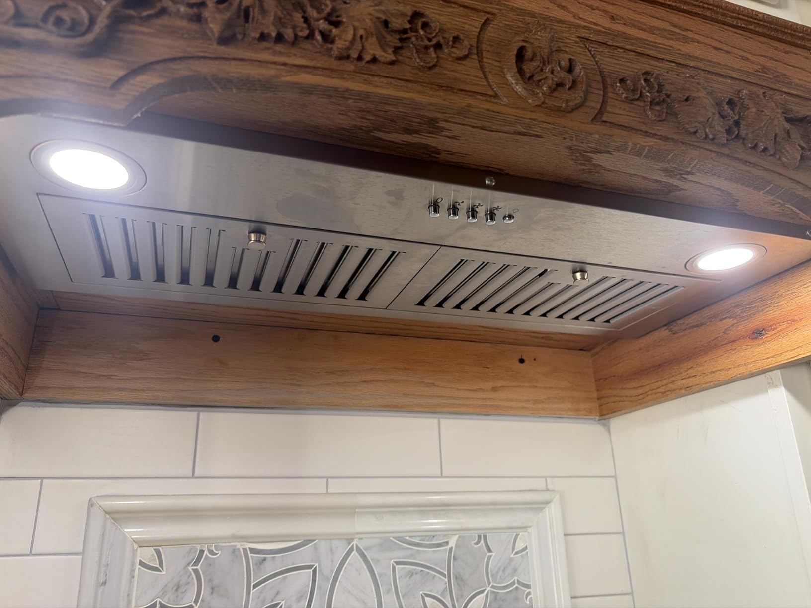 FIREGAS Black Range Hood Insert 30 Inch, 600 CFM Ducted/Ductless Convertible Built-in Kitchen Vent Hood, Stainless Steel Stove Hood with 3 Speed Exhaust Fan & Baffle Filters customer photo 2