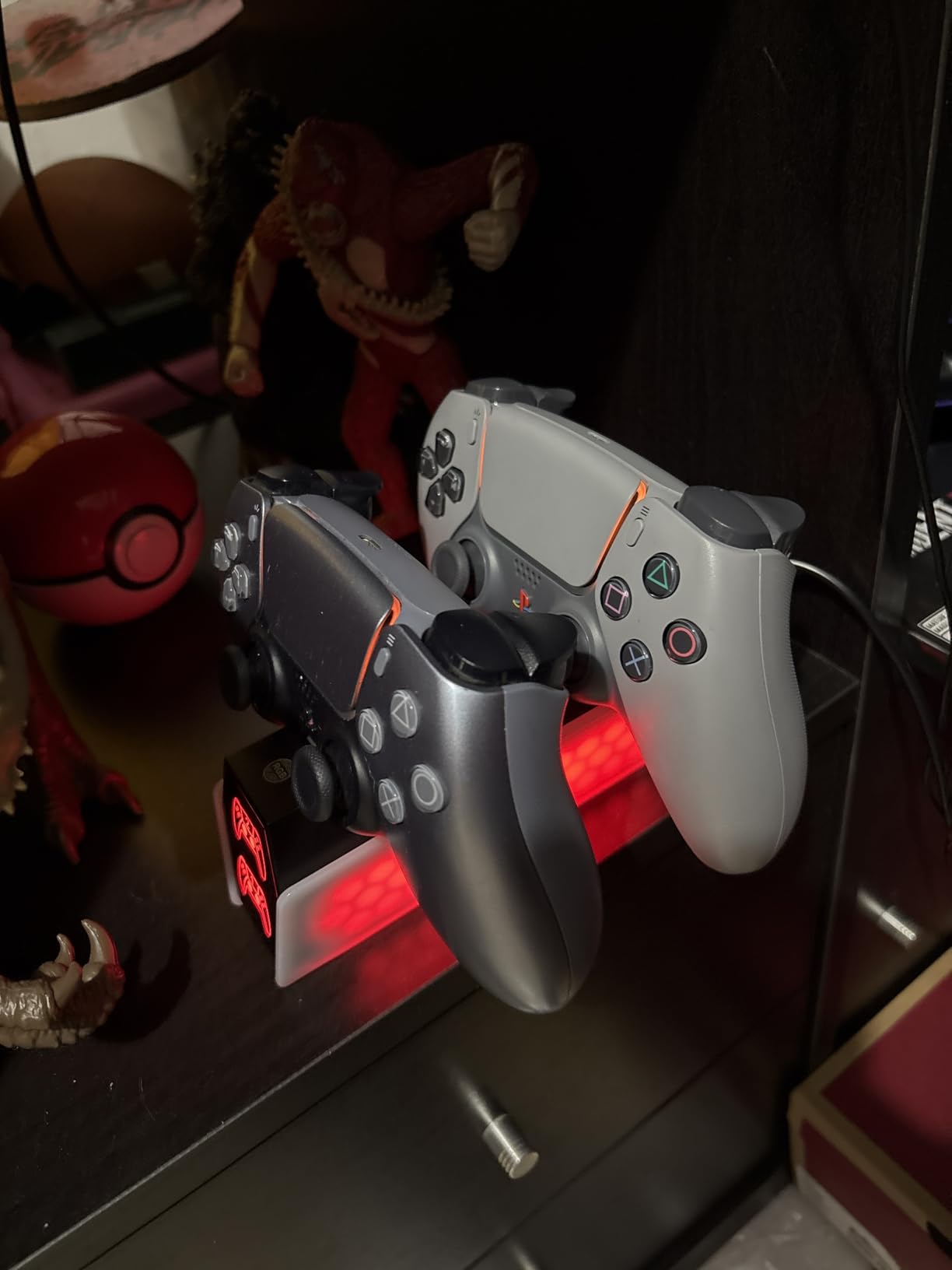 PS5 Controller Charger Station Compatible with DualSense & Edge Controllers, PS5 Charging Station Docking with RGB Light & LED Indicator for PlayStation 5 Accessories Kits for PlayStation Games customer photo 1