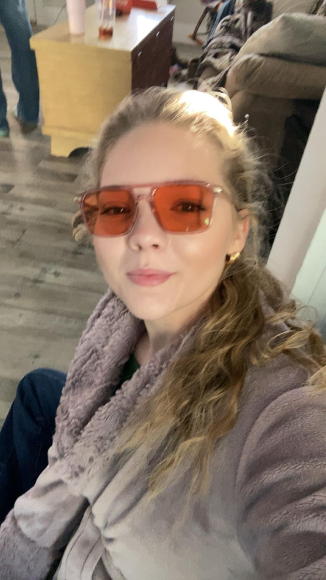 Goiteia FL-Rose Migraine Glasses,Blocks 480-520 nm Light, Light Sensitivity Glasses for Fluorescent LED Glare,Photophobia customer photo 1