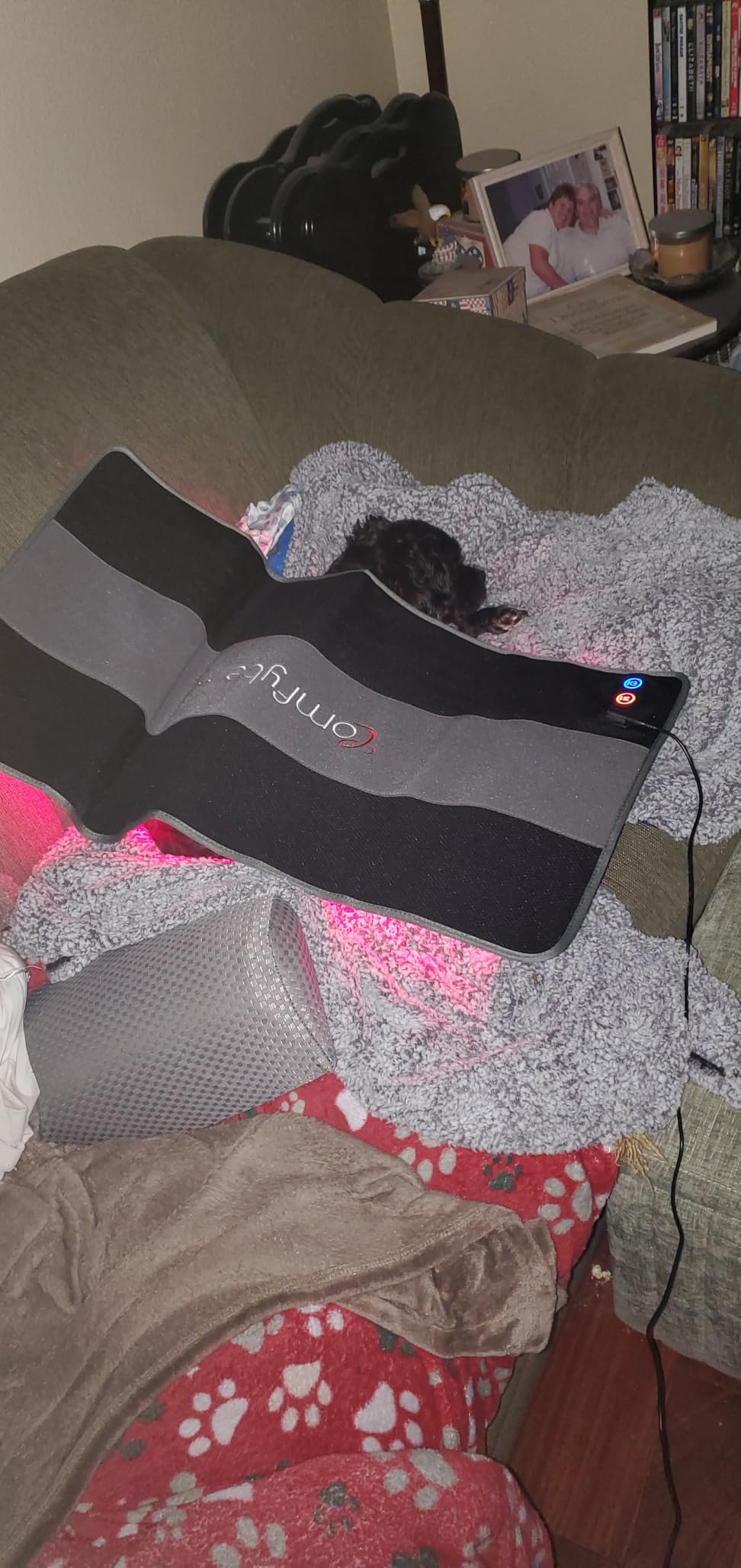 Comfytemp 33'' x 17'' Red Light Therapy Mat for Body, 480 LEDs Flexible Near Infrared Light Therapy Pad, 660nm & 850nm Light Blanket for Back Belly Knee Joints Muscle, 65W customer photo 1