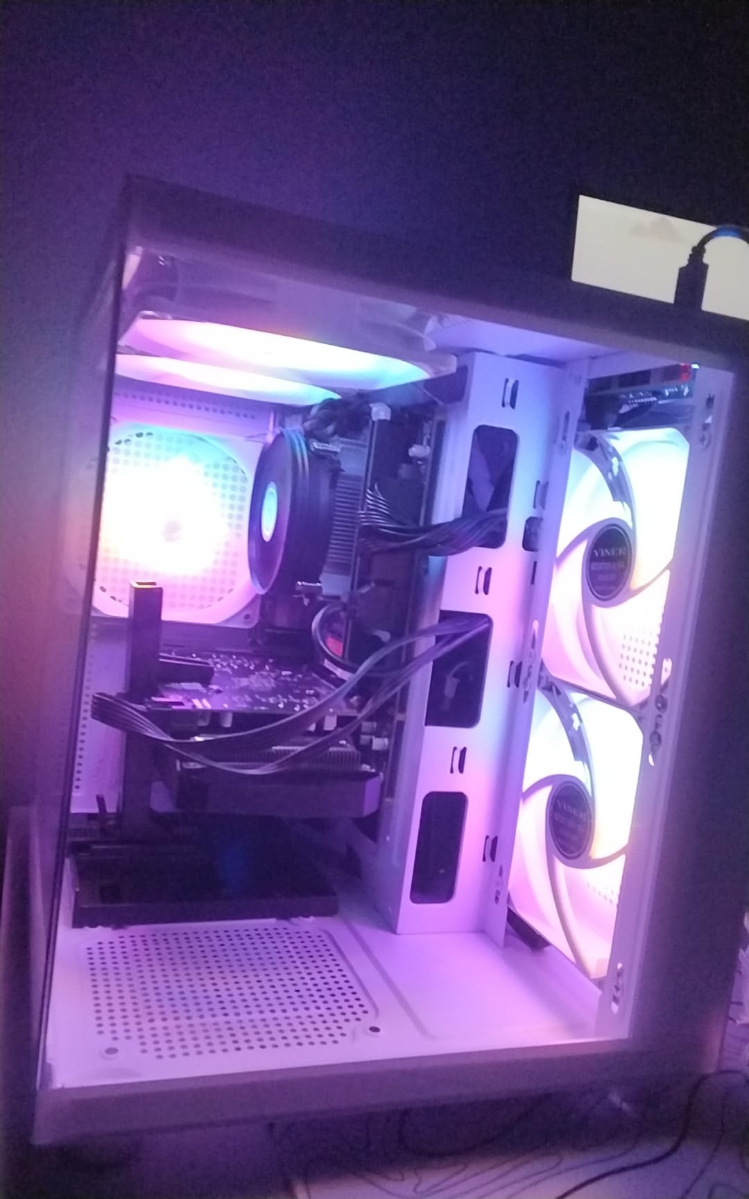Prebuilt Gaming PC Desktop Computer, Intel Core i7 Desktop, Operating at A Frequency of 3.4-3.9 GHz, RX590 Graphics Card with 8GB GDDR5 Video Memory, 16GB RAM, 512GB SSD, WiFi 5.0, RGB Fan x4 customer photo 1