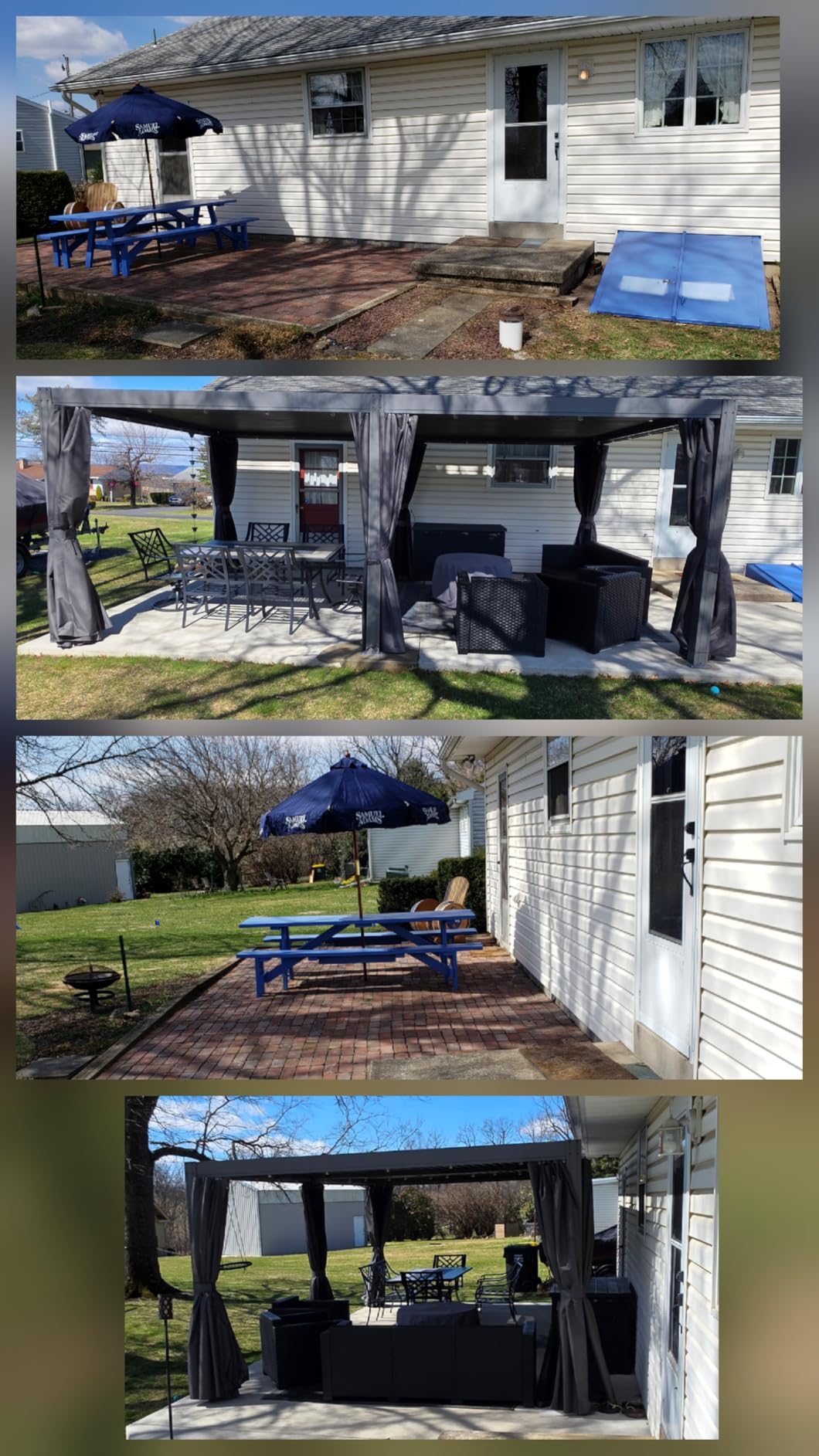 Domi 10x12FT Outdoor Louvered Pergola Full Aluminum Structure,Patio Pergola with Two Independently Adjustable Roof for Backyard, Sun Shade Gzebo with Gutter System for Garden Deck(Dark Gray) customer photo 1