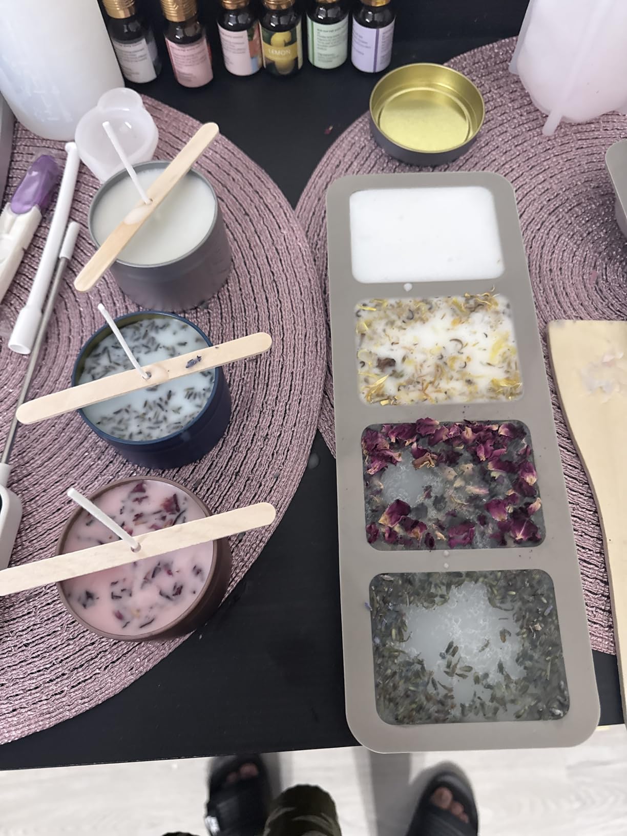 PIUH 2-in-1 Candle & Soap Making Kit for Beginners, All in one Complete DIY Craft Kit to Make Handcrafted Soap Bars + Scented Candles with Melting Pot, Wax, Soap Base, Molds, Fragrance Oils and Dyes customer photo 2