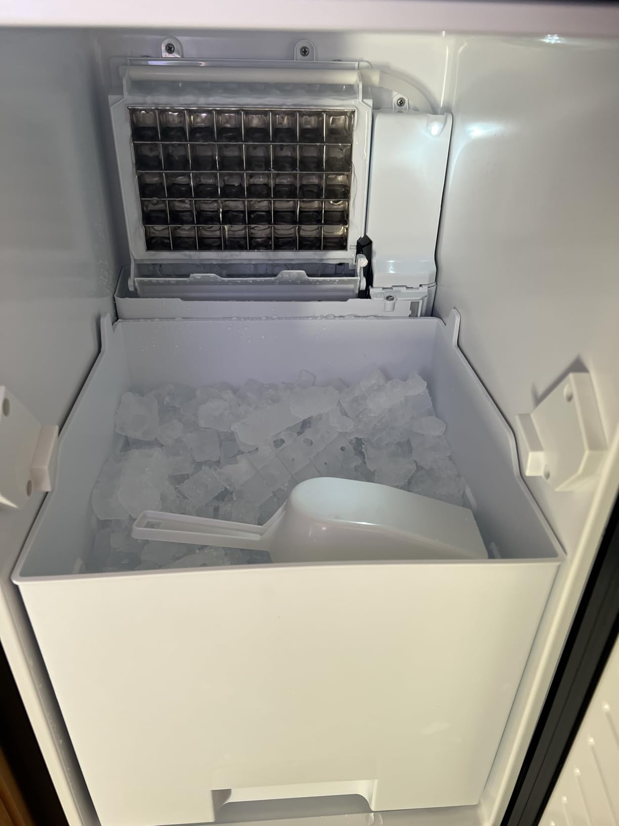Commercial Under Counter Ice Maker Machine with Drain Pump, 100Lbs/Day with 24lbs Storage, Built-in Freestanding Ice Maker, Self-Cleaning, 24H Timer, for Commercial & Home Use (Stainless) customer photo 1