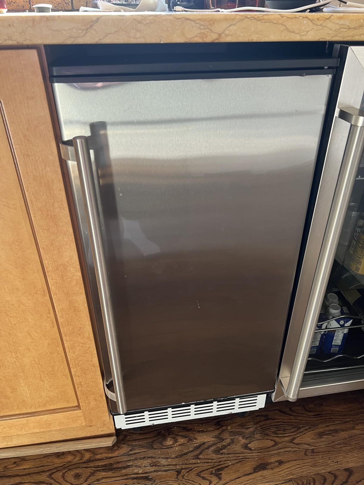 Commercial Under Counter Ice Maker Machine with Drain Pump, 100Lbs/Day with 24lbs Storage, Built-in Freestanding Ice Maker, Self-Cleaning, 24H Timer, for Commercial & Home Use (Stainless) customer photo 2