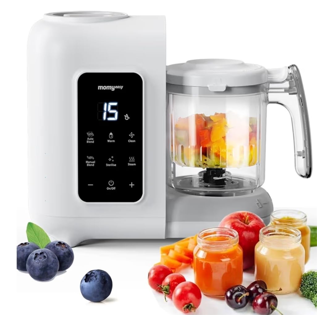 MOMYEASY Baby Food Maker, Baby Food Steamer and Puree Blender, Food Processor Chopper Grinder Steamer in-One, Auto Cooking & Grinding with Touch Control Panel&Self Cleans, BPA-Free customer photo 2