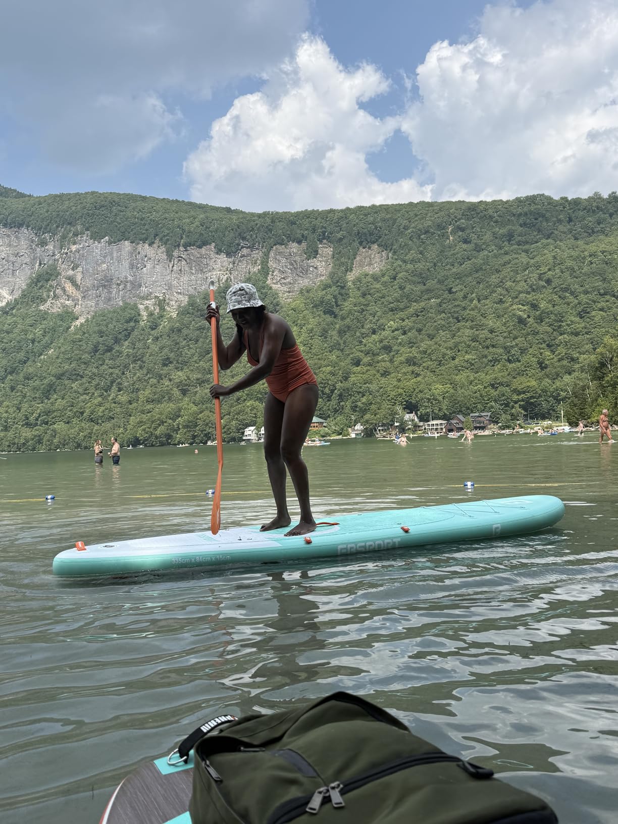 FBSPORT 11' Premium Stand Up Paddle Board, Yoga Board with SUP Accessories & Carry Bag | Wide Stance, Surf Control, Non-Slip Deck, Leash, Paddle and Pump for Youth & Adult customer photo 2