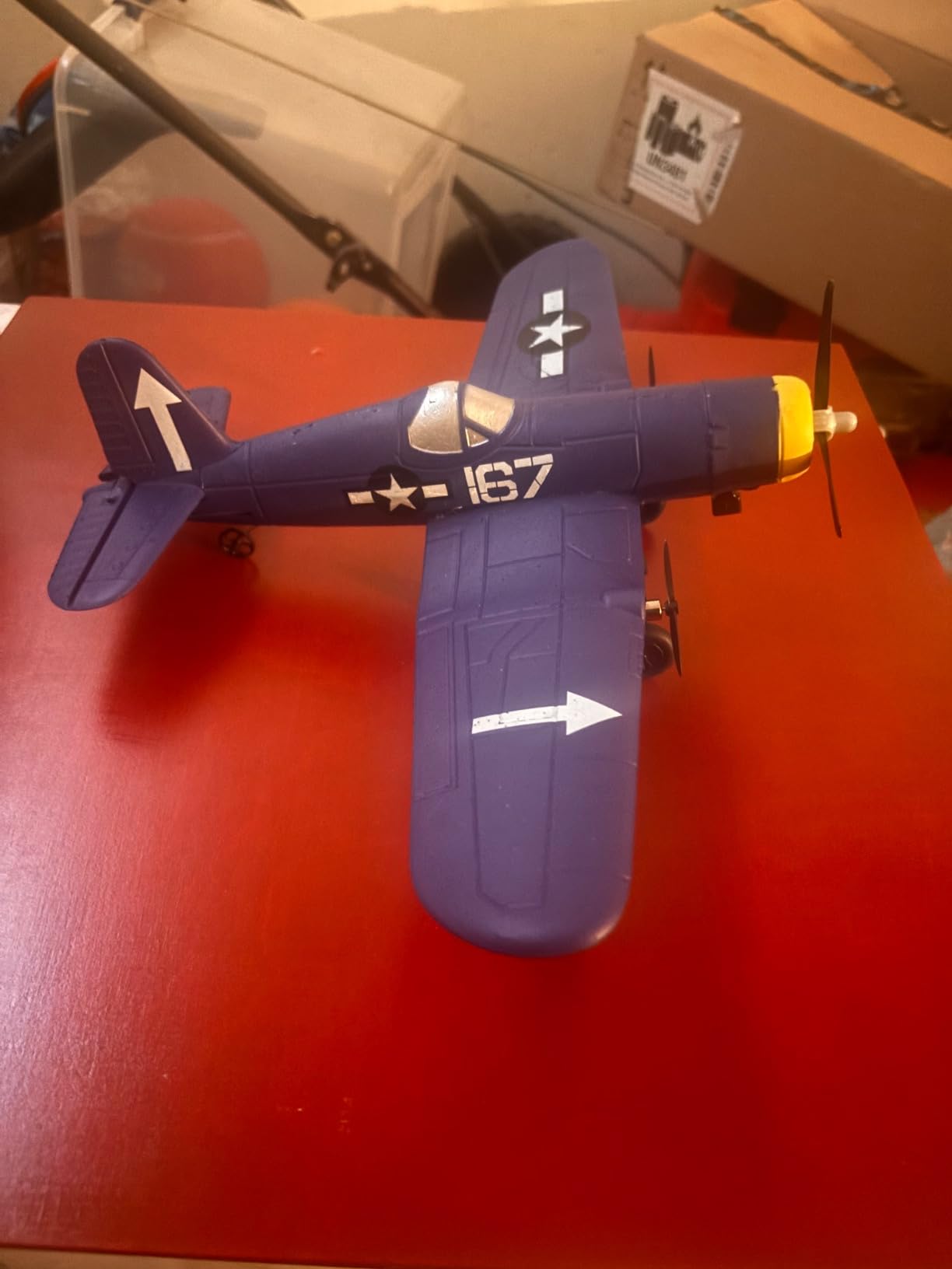 VOLANTEXRC RC Plane for Beginners, 4CH WWII RC Airplane T28 Trojan with Aileron, 2.4Ghz Remote Control Plane with Xpilot Self Righting&One Key Aerobatic for Adults (761-9 RTF Yellow) customer photo 2