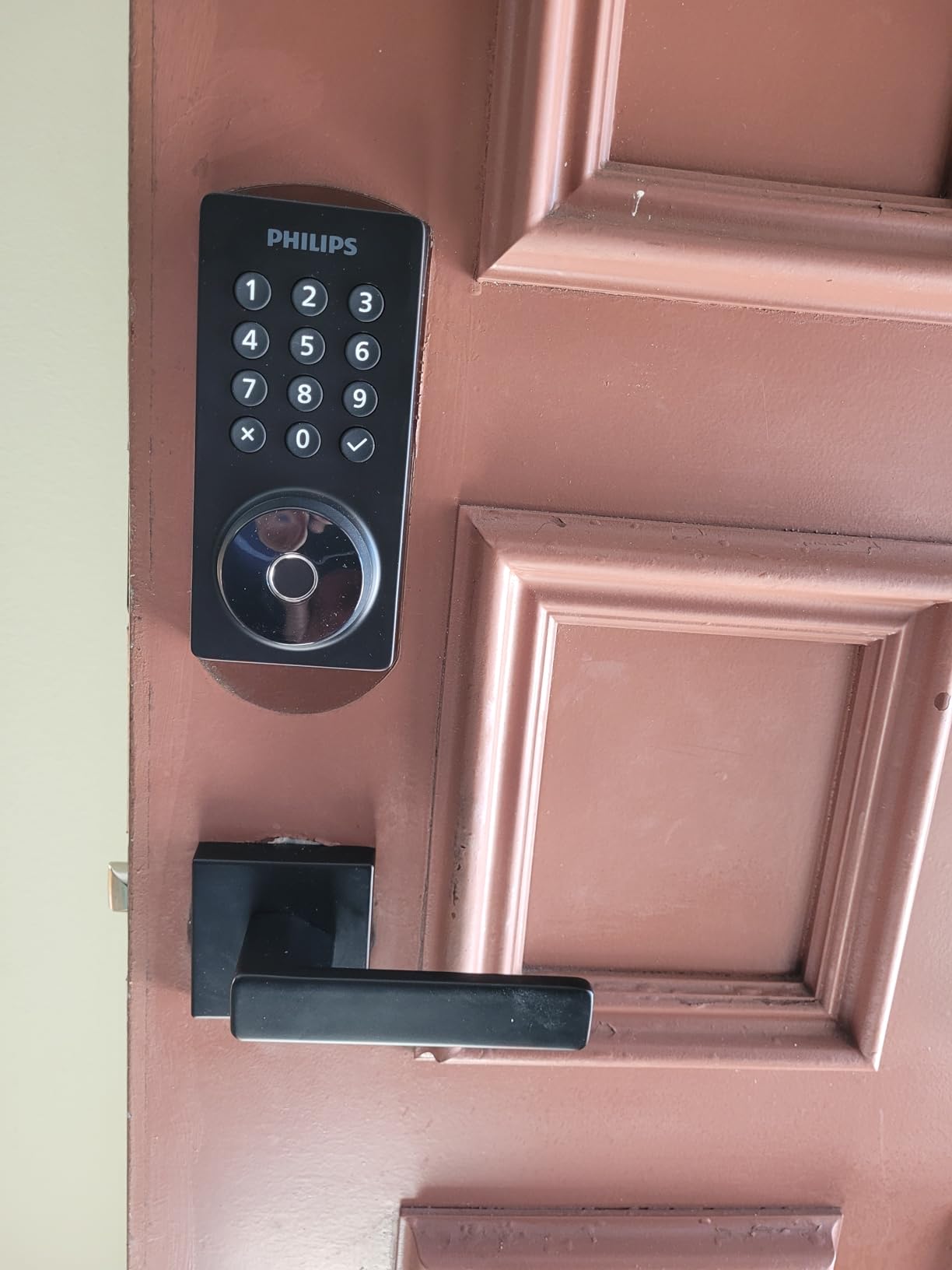 Philips WiFi Keypad Door Lock with Handle, Built-in WiFi, APP Remote Control, Voice & Fingerprint Unlock, Smart Locks for Front Door with Auto Lock, Digital Front Door Lock Set, Keyless Entry Deadbolt customer photo 2