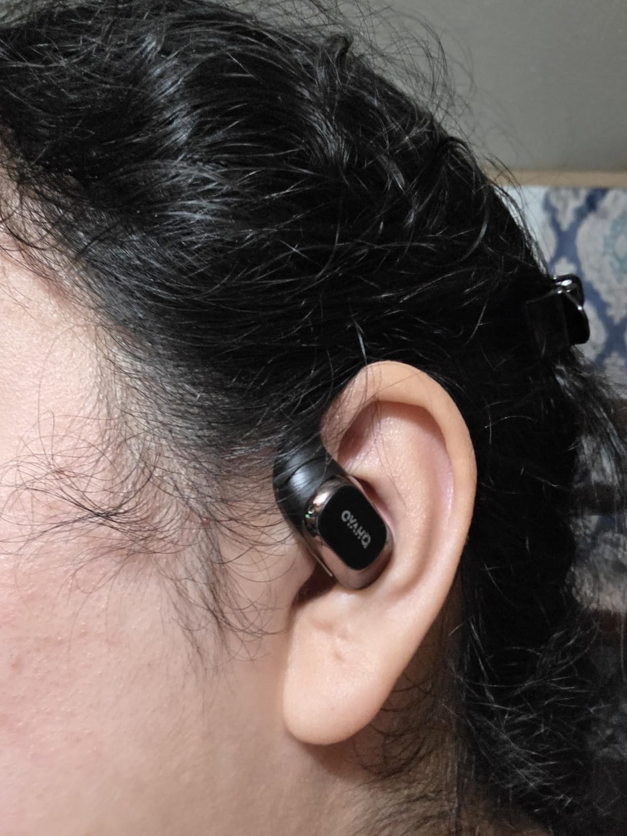 Open Ear Headphones,Over Ear Earbuds with Ergonomic Earhook,Bluetooth Headphones 5.4 with Smart Digital Display,40H Playtime,IPX6 Waterproof,Touch Control Operate Fit Cycling,Running,Workout(Black) customer photo 1