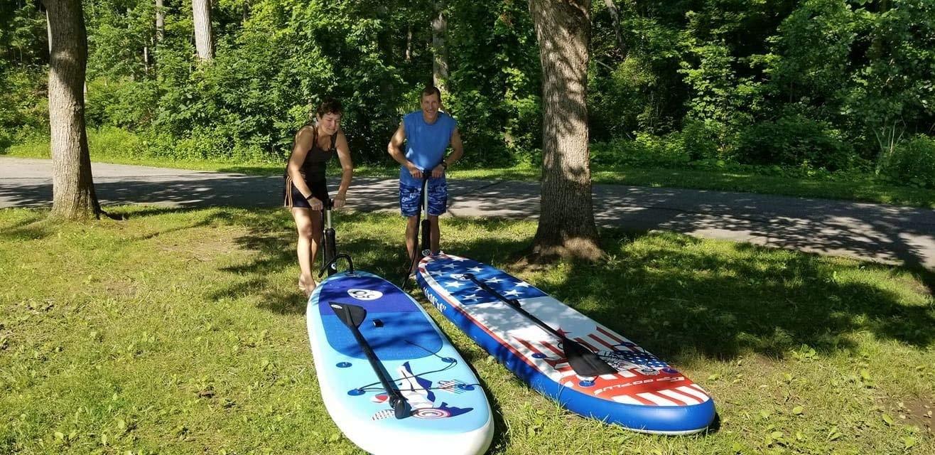 Goplus Inflatable Stand Up Paddle Board, 10FT/10.5FT/11FT SUP with Accessory Pack, Adjustable Paddle, Carry Bag, Fin, Hand Pump, Leash, Repair Kit customer photo 1