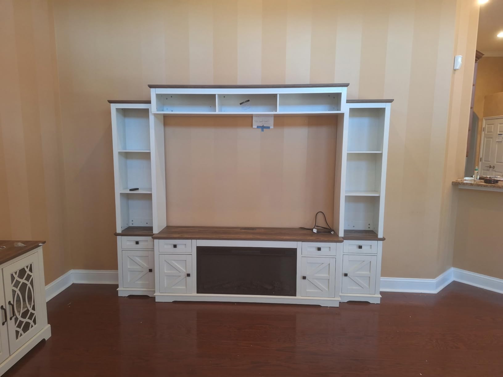 AMERLIFE 98in Farmhouse Entertainment Center with 36