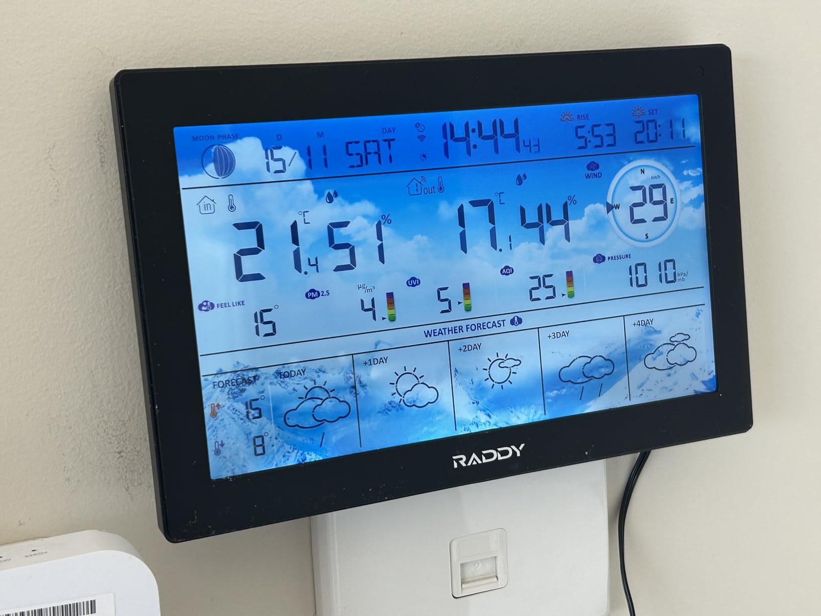 Raddy N90 Wi-Fi Weather Station with 8.8
