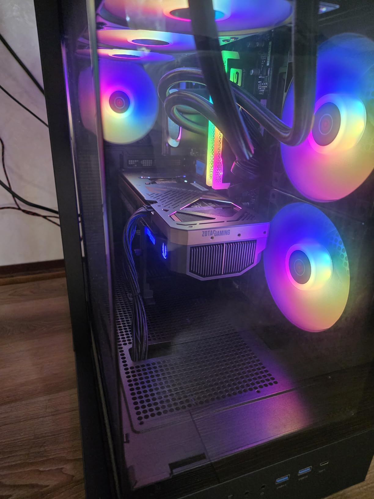 Skytech Azure 3 Desktop PC, Ryzen 7 9800X3D 4.7 GHz (5.2 GHz), NVIDIA RTX 5080 16GB, 2TB NVMe SSD, 32GB DDR5 RAM 6000 RGB, 850W Gold ATX 3 PSU, 360mm ARGB AIO, Wi-Fi, Win 11 customer photo 1