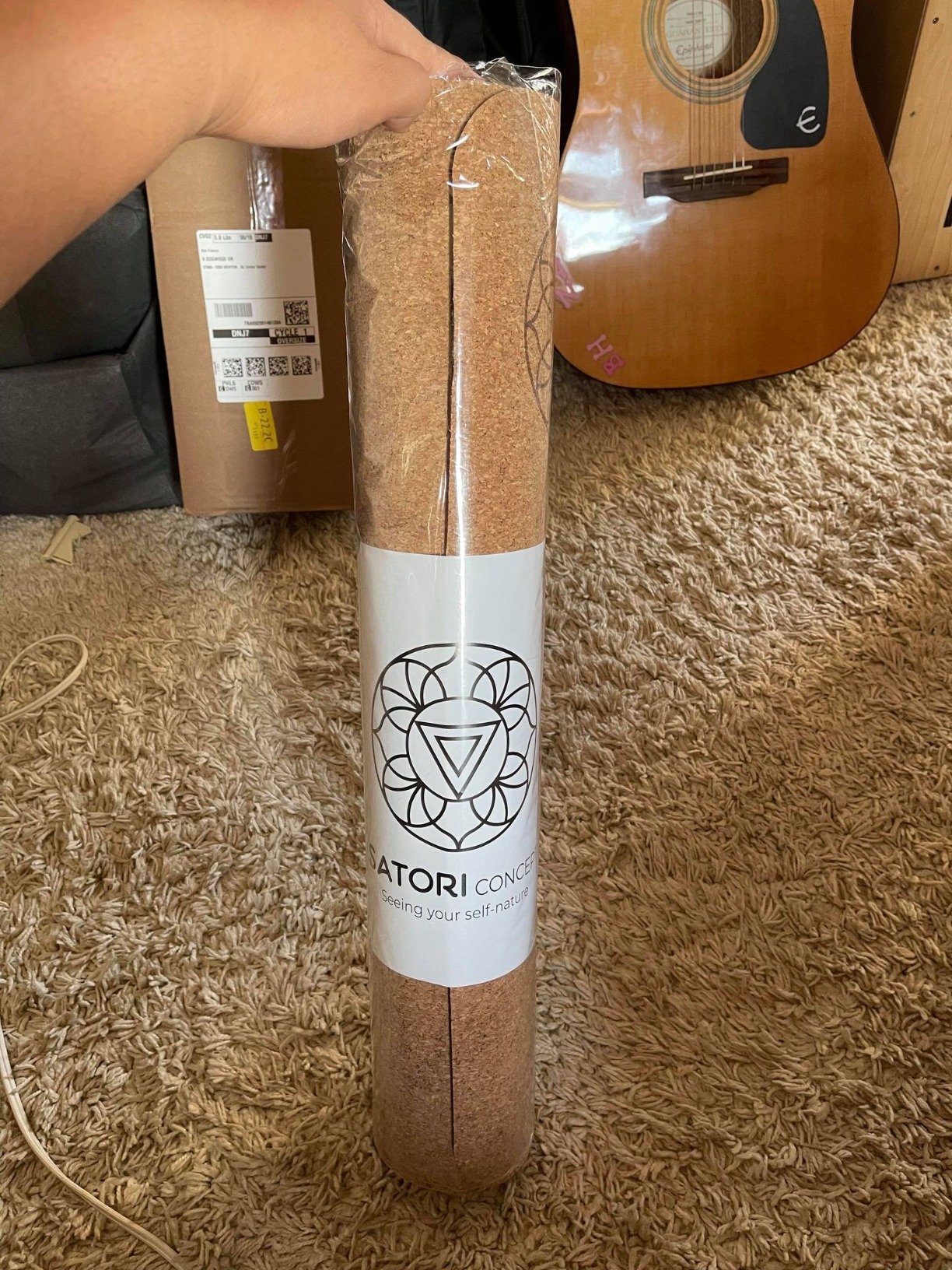 Cork Yoga Mat with Natural Rubber Base, Extra Size, Thickness and Support, Excellent Cushion & Grip, Non-Slip, Non-Toxic, Sweat-Resistant, Sustainable customer photo 2