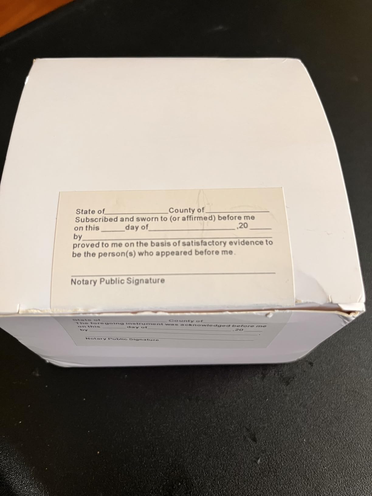 Marspark 2 Pcs Notary Stamps Includes Acknowledgement & Jurat Stamp Self Inking Notary Public Seal Supplies for Sworn and Subscribed, 1.38 x 3.35 inches customer photo 2