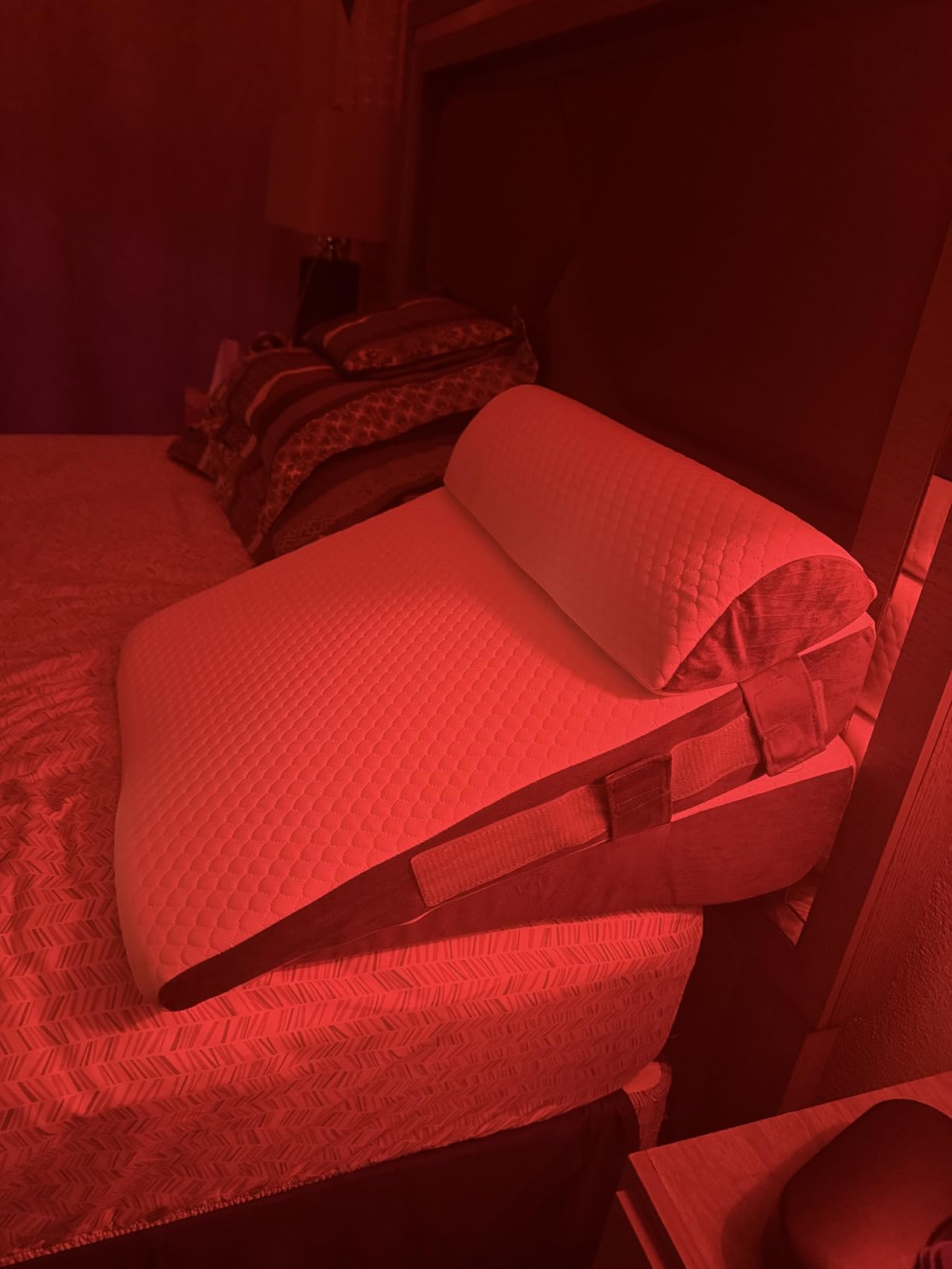 3Pcs Wedge Pillow Set for After Surgery,Acid Reflux Relief, Adjustable Bed Wedge Pillows for Sleeping,Anti Snore, Memory Foam Triangle Pillow for Back&Neck&Shoulder Pain Relief, White&Grey customer photo 2