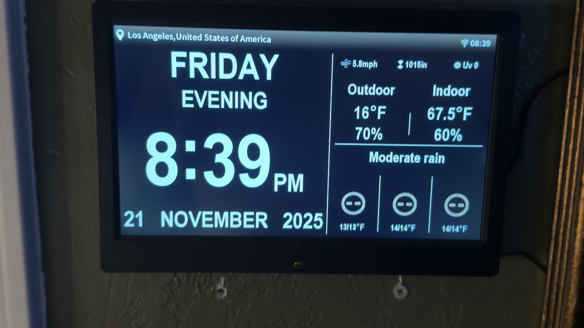 2025 New Digital Clock with Temperature/Humidity & Weather Forecast, Auto Time Sync Large Display, Custom Alarms & Medication Reminders, Ideal for Elderly(Black, 7-Inch) customer photo 1