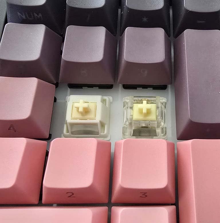 kutethy GATERON Creamy Keyboard Switches, RGB LED Heavy Tactile 5 Pin Pre-lubed 45gf Switches for MX Mechanical Keyboard (108PCS) customer photo 2