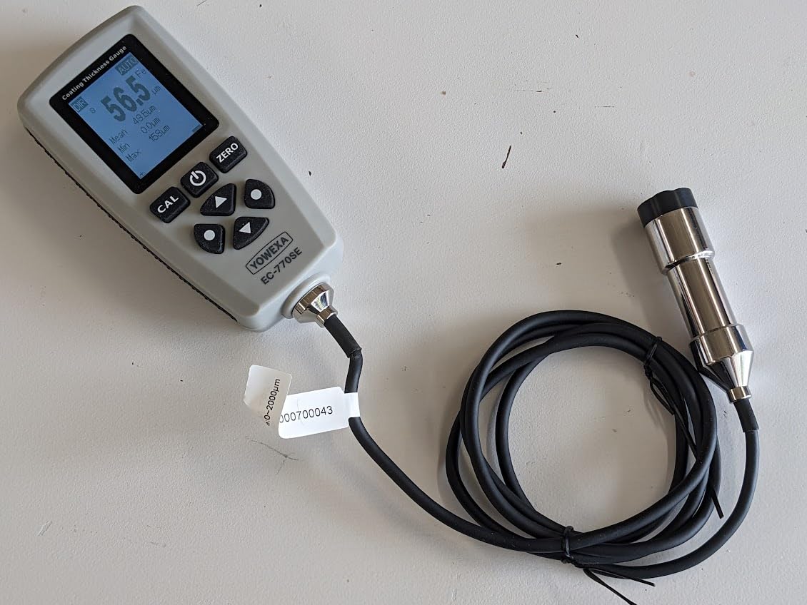 EC-770SE Professional Coating Thickness Gauge with External Probe, Digital Paint Thickness Meter, Auto-Detect Fe/NFe, 0-2000um Measuring Range, 2000 Reading Memory customer photo 1