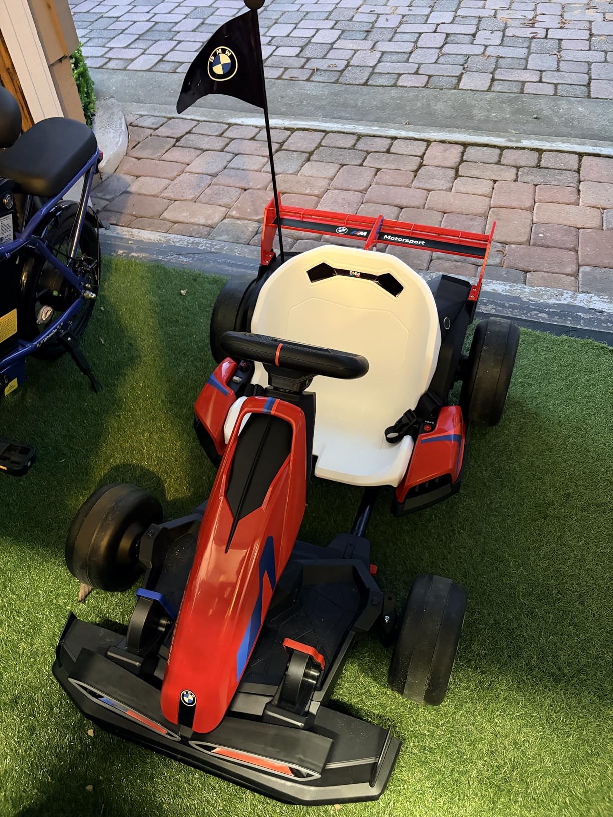 Wanan 36V Electric Go Kart with Adjustable Seat, Licensed BMW Drift Kart with Dual 2 x 300W Motors, Crazy Go Cart for Kids Ages 6-12, Cool LED Lights, Drift Mode and 2 Speeds (Red) customer photo 1