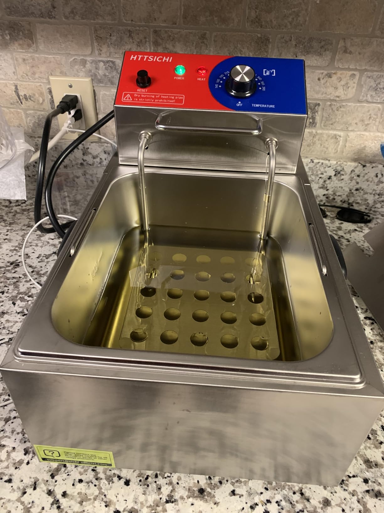 Commercial Deep Fryer - 12 L Electric Deep Fryer with 6 L Basket, Commercial Deep Fryer with Basket, Stainless Steel Countertop Deep Fryer w/Adjustable Temperature and Restaurant Use customer photo 2