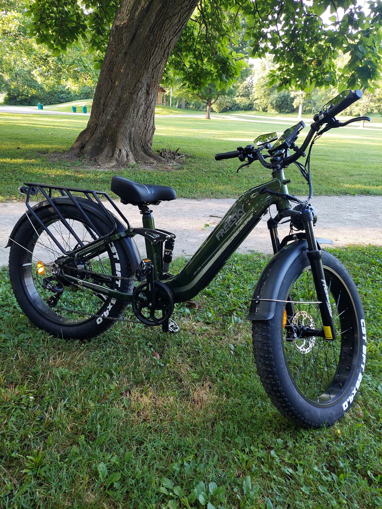 FREESKY Ranger AIR Dual Motor Electric Bike for Adults, 3500W 200NM Fast Ebike,105Miles Long Range E Bike,Full Suspension Electric Mountain Bike, 26'' Fat Tire Electric Bicycle for Man Womens Hunters customer photo 1