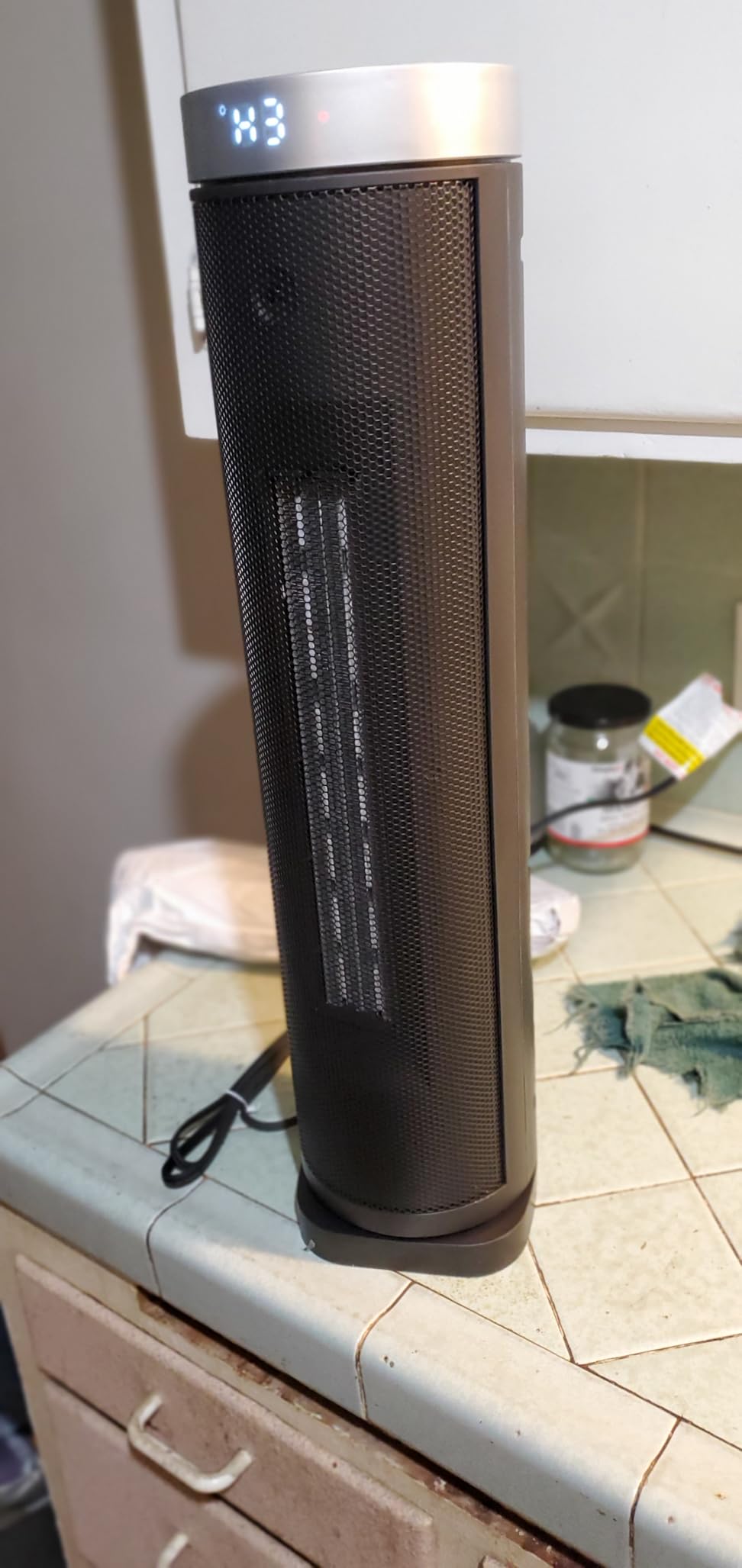 Space Heater for Indoor Use with Remote - 70° Oscillating Tower Electric Heater, 24 Inchs, 12H Timer, 1500W Quiet PTC Ceramic Heating with Thermostat, Fast Safety Heat for Office, Home, Bedroom customer photo 1