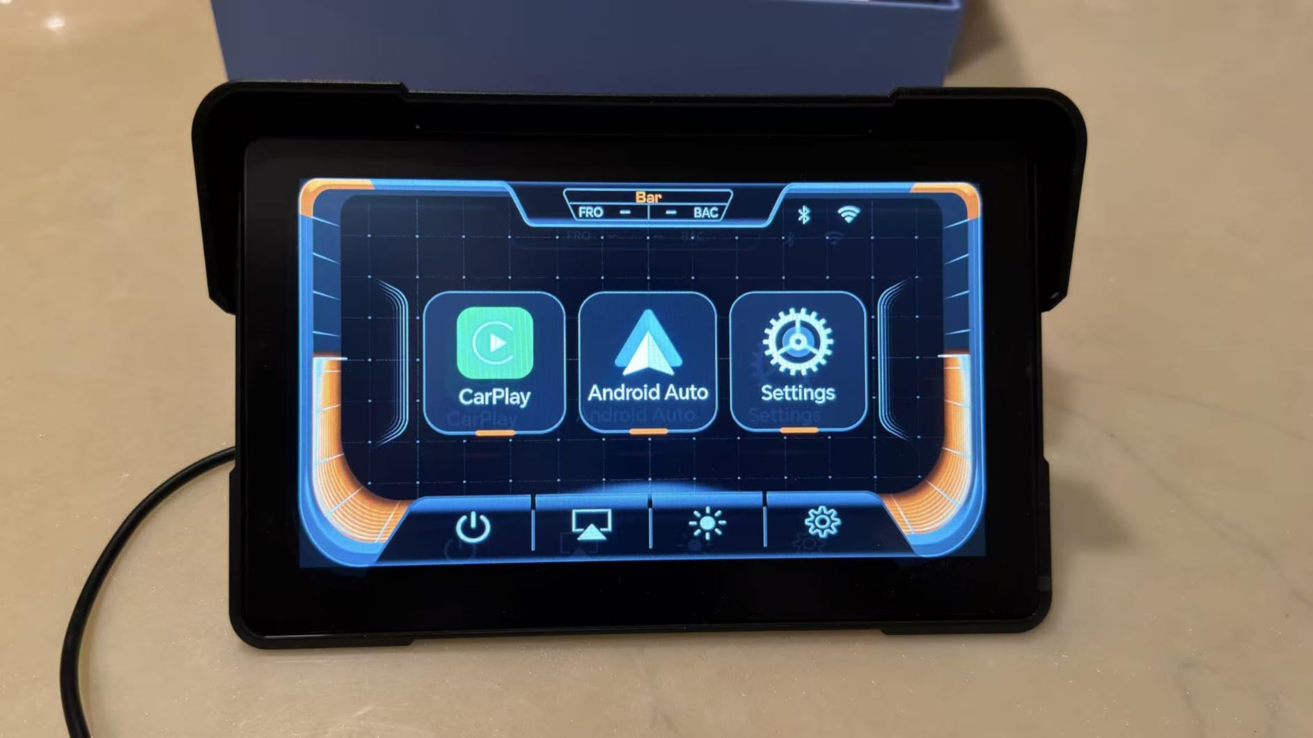 Wireless Motorcycle Apple Carplay,7 Inch Portable Motor GPS Navigation with Apple Carplay & Android Auto,Siri & Google Assistant, Anti-Glare/Bluetooth 5.2/ Voice Control/ IP69K Waterproof Touchscreen customer photo 2