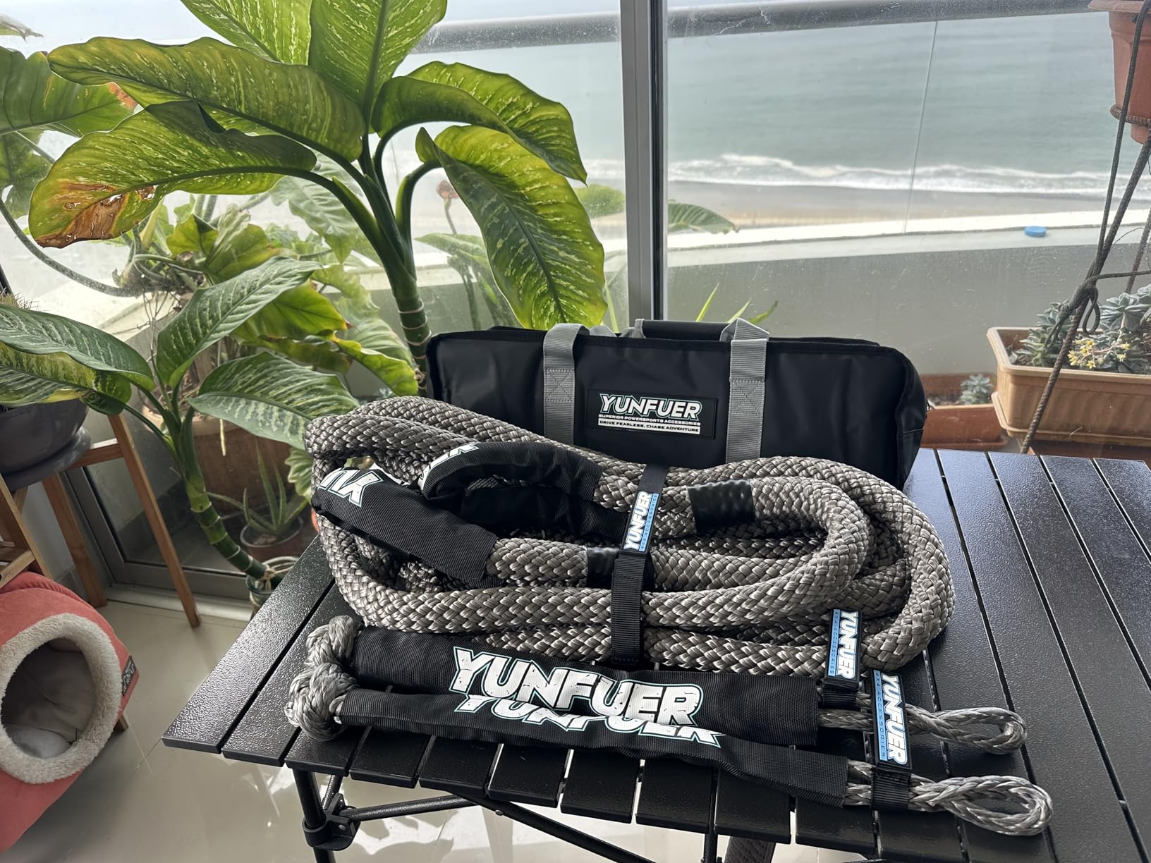 Heavy-Duty Kinetic Recovery Rope Kit - 86,000lbs, 1.5in x 30ft - Includes 2 Ultra-Strong UHMWPE Soft Shackles - 35%+ Elasticity for Off-Road Recovery, Towing & Emergency Use (Reflective) customer photo 1