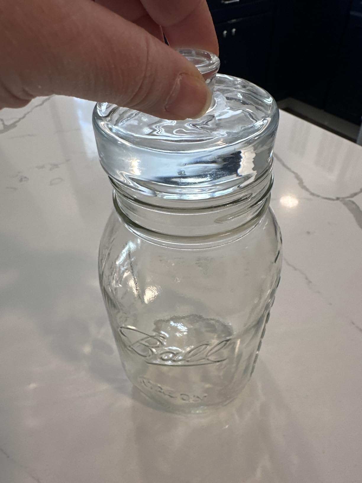 Glass Fermentation Weights - 2 Pack, 7.1oz/202g Heavy Clear Glass with Easy Grip - Smooth & Non-Porous Pickle Weights for Wide Mouth Mason Jars customer photo 2