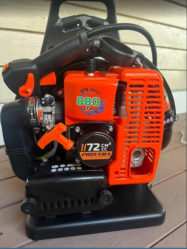 PROYAMA 72CC Gas Backpack Leaf Blower, 2-Cycle 880CFM 275MPH Gas Powered Engine, 2 in 1 Nozzle Low Vibration and Ergonomic Design with Cruise Control for Outdoor GardenYard Cleaning and Snow Removal customer photo 2