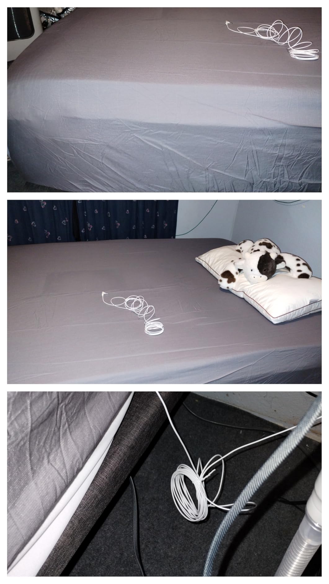 Earthing Grounded Fitted Sheet Queen Size with 10% Silverfiber & 90% Cotton - Gray - Luxury Material Grounding Bed Sheets - Improved Sleep Quality (Queen) customer photo 1