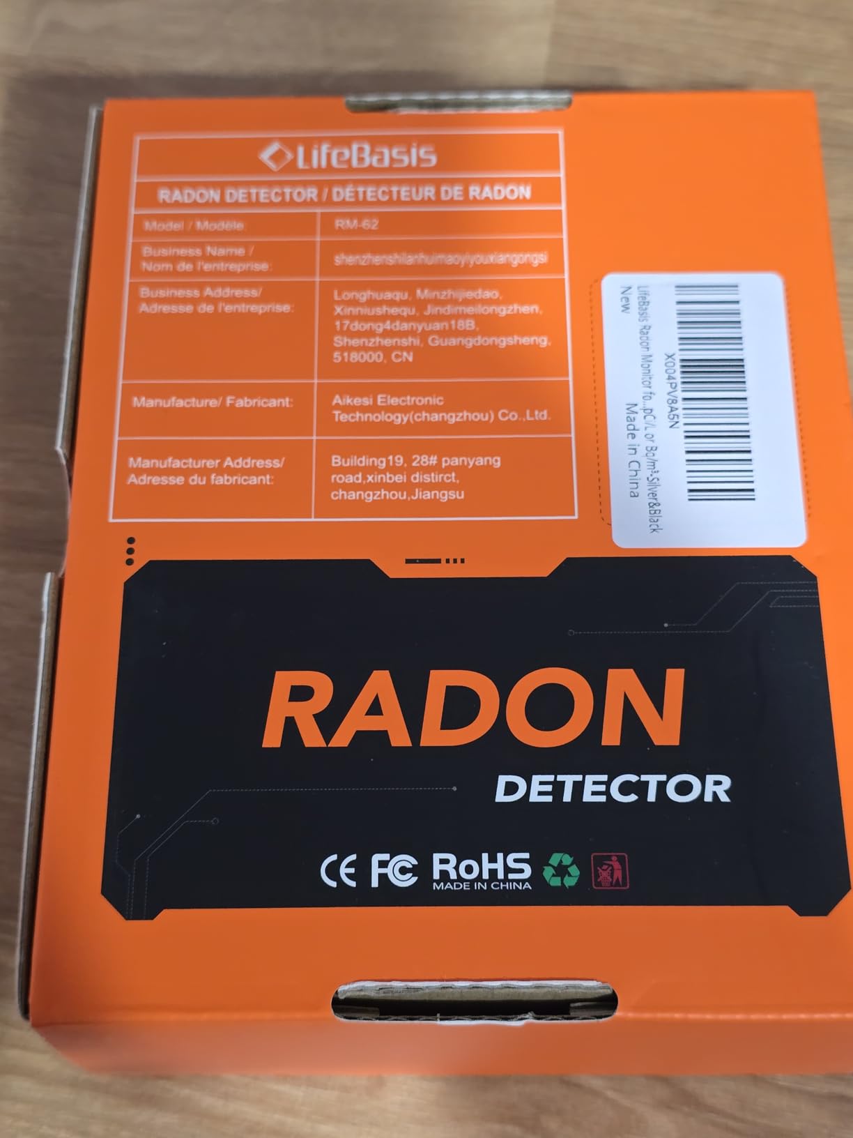 LifeBasis Portable Radon Detector with TFT Color Display, First Result in 6 Hours, Rechargeable Radon Monitor for Home Basement, 504-Day Accurate Data Storage, Visual & Audible Alarm, pCi/L or Bq/m³ customer photo 1