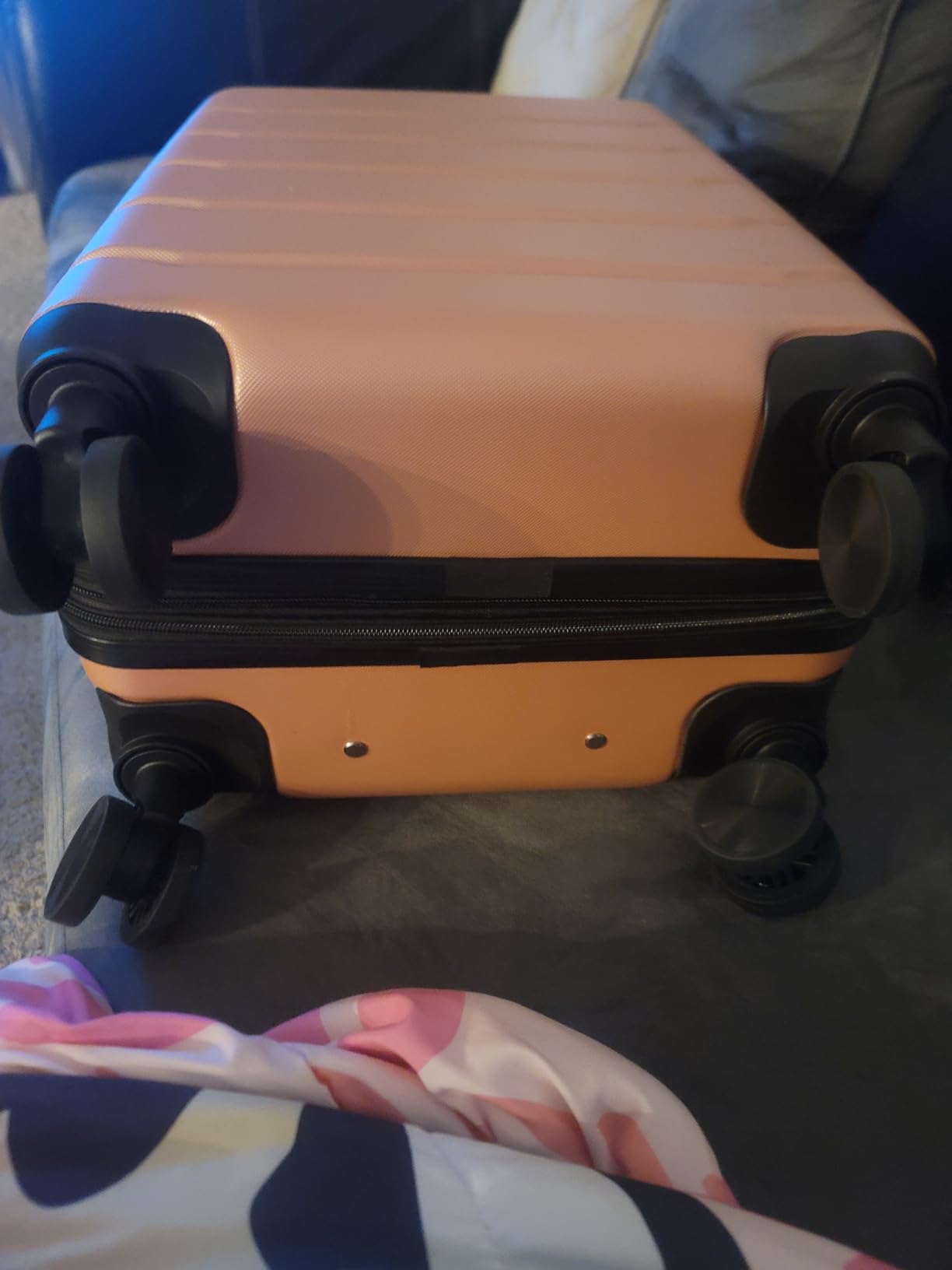 Carry on Luggage, Hard Shell ABS Suitcase with Double Spinner Wheels, Lightweight Expandable Rolling Suit Case with TSA Lock, 20 Inch Pale Pink customer photo 2