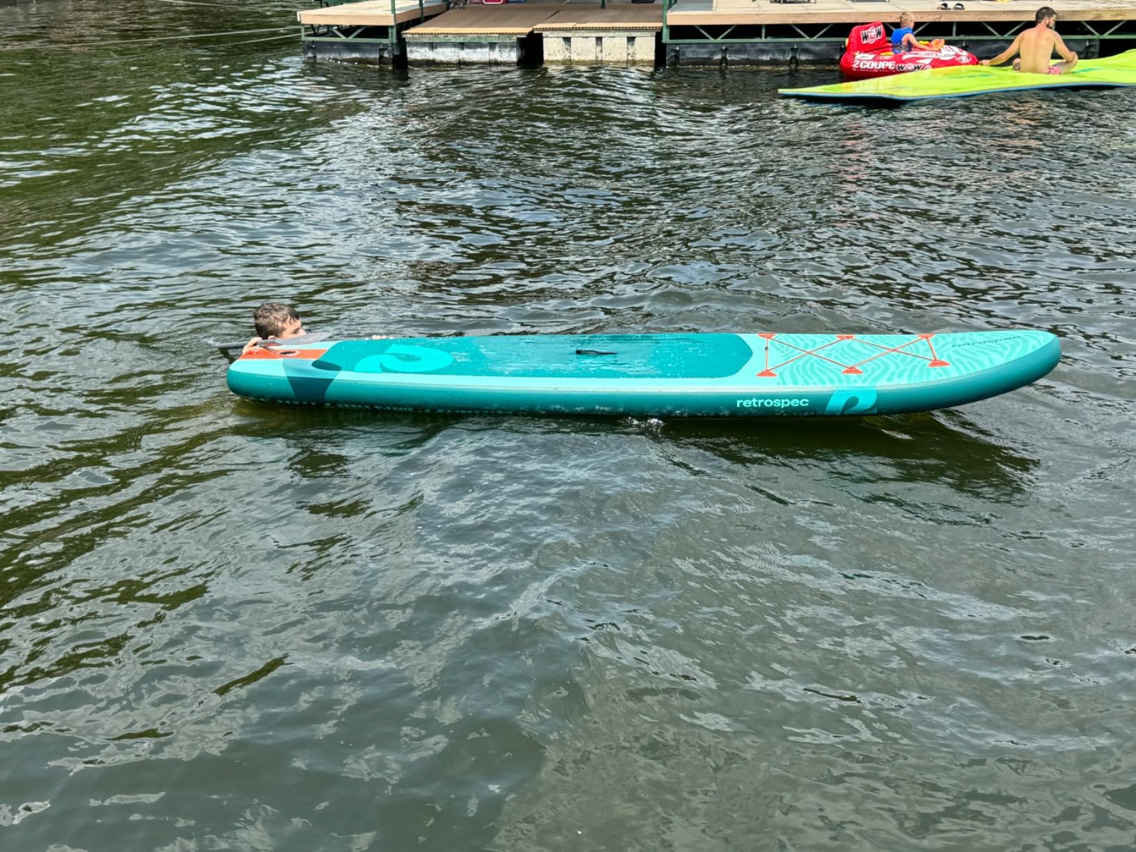 Retrospec Weekender Inflatable Stand Up Paddle Board Includes Paddle, Pump, and Accessories 10'6 Lightweight iSUP, Puncture Resistant customer photo 2