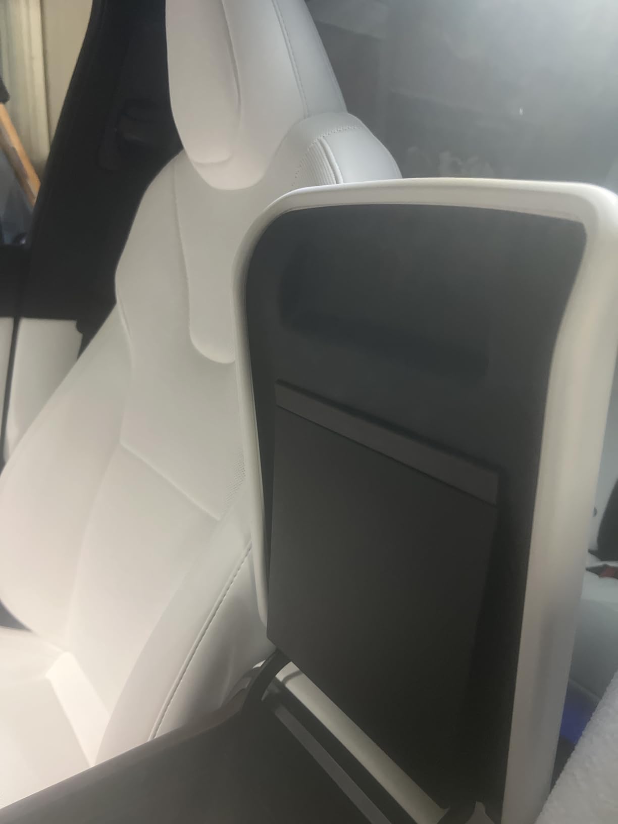 BASENOR Center Console Armrest Cover for 2025 2026 Tesla Model Y Juniper Tesla Model 3 Highland Non-Slip TPU Pet Scratch Resistant Accessories Black customer photo 1