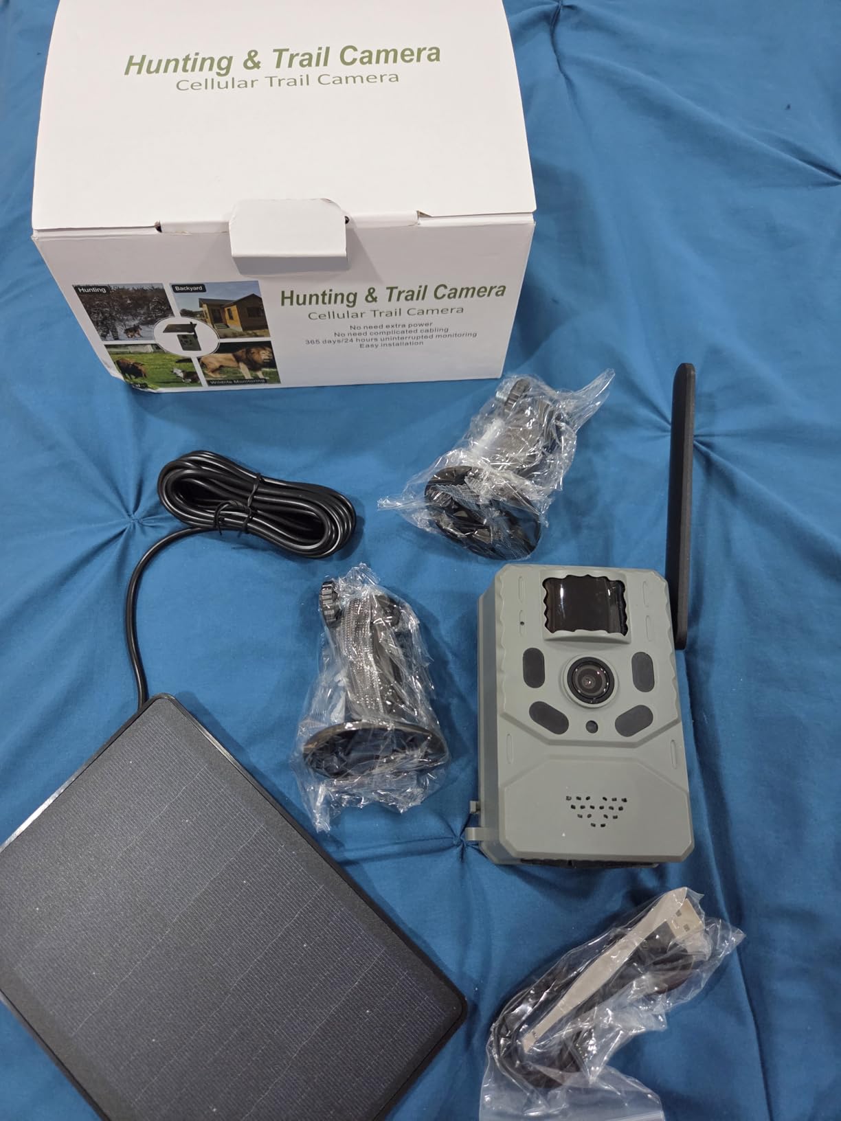 Cellular Trail Camera 4G Unlimited Data Plan Built-in SIM Card 2K Live Feed Game Camera 0.2s Trigger Solar Powered Trail Camera with Night Vision Motion Activated Waterproof IP66 customer photo 2