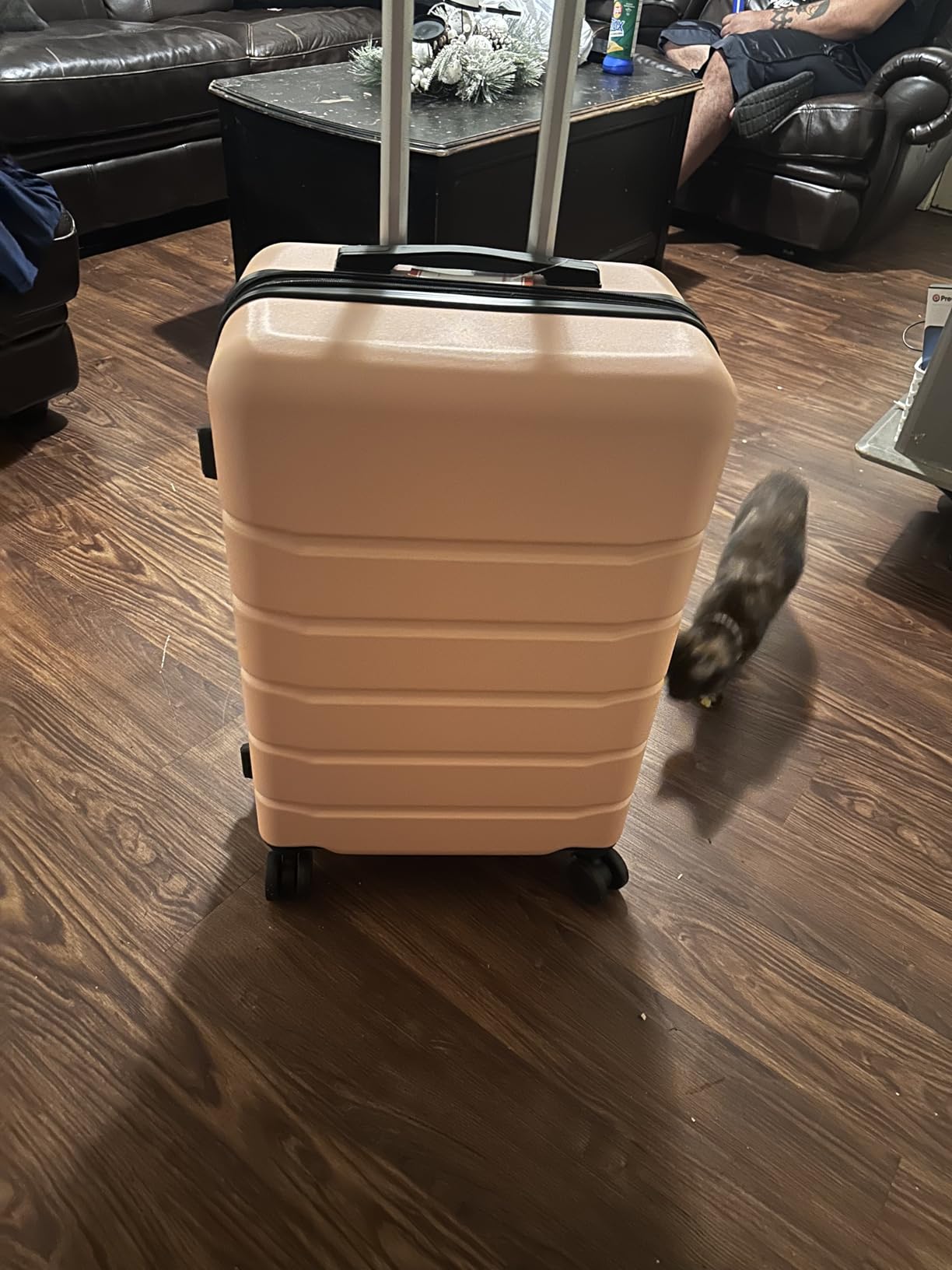 OLIXIS 28 Inch Luggage, Hardside Checked Suitcase with Spinner Wheels, Lightweight ABS Hard Shell Travel Luggage, TSA Approved Lock, Expandable Large Suitcase for Business & Travel - Black customer photo 2