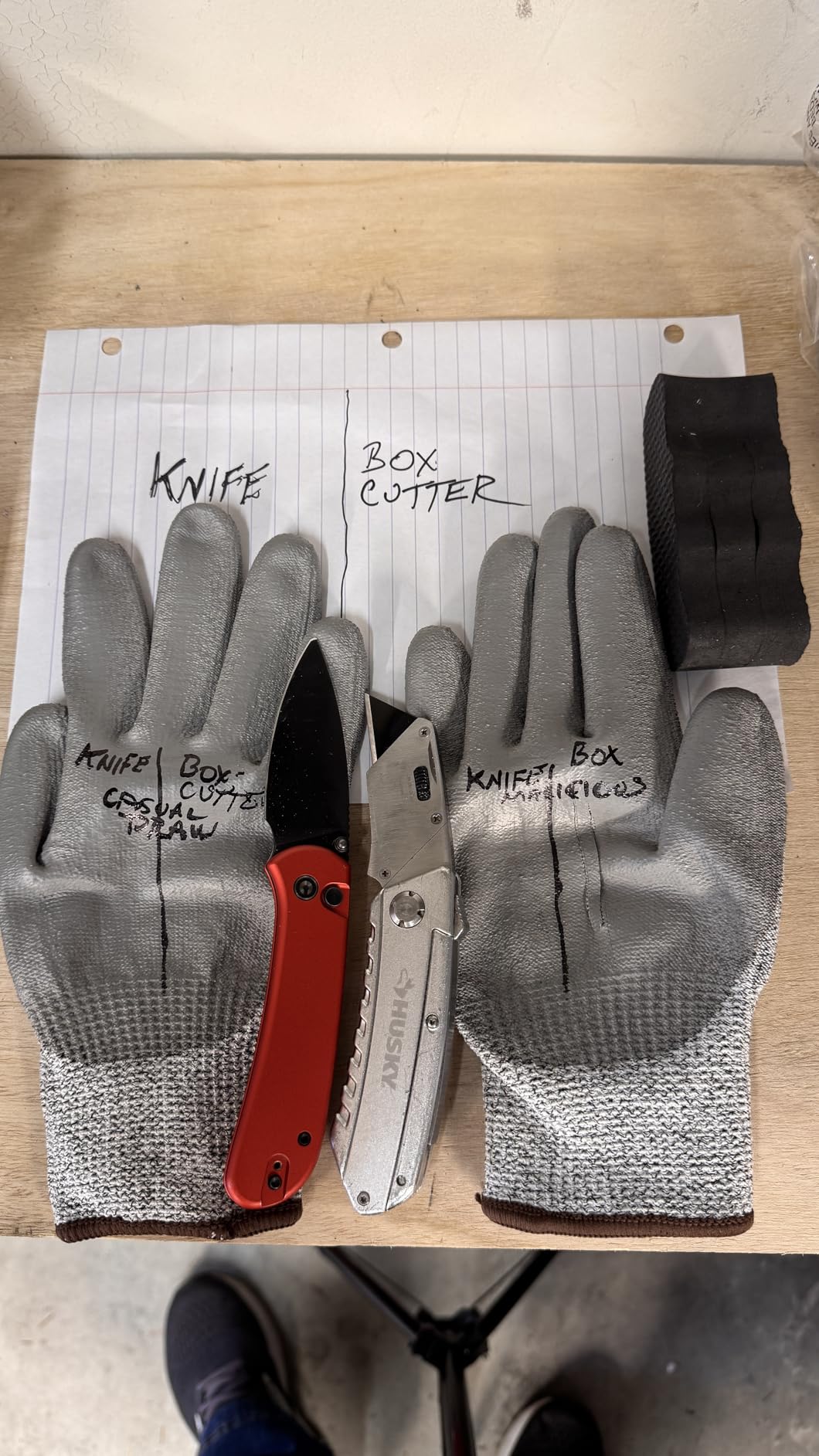 DULFINE ANSI A3 Cut Resistant Work Gloves for Men and Women, PU Coated,Ideal for Woodworking, Glass Cutting, Construction customer photo 1