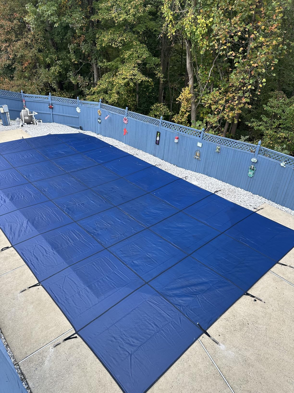 Pool Safety Cover for Inground Pools, Heavy-Duty Winter Pool Cover, Rectangle Mesh/Solid Swimming Pool Covers, Triple Stitched for High Strength & UV Protection customer photo 1