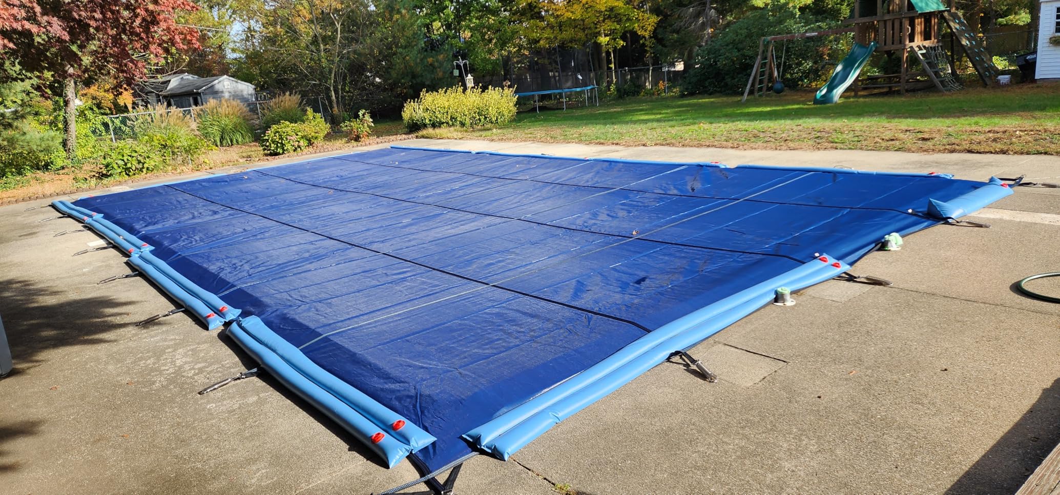 Pool Safety Cover for Inground Pools, Heavy-Duty Winter Pool Cover, Rectangle Mesh/Solid Swimming Pool Covers, Triple Stitched for High Strength & UV Protection customer photo 2