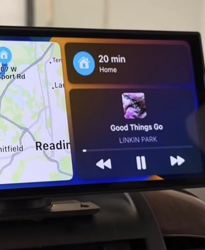 Volam 11'' Wireless Carplay Screen for Car Built-in Net-Flix YouTube Apps, Portable Touchscreen Car Stereo with Android Auto, Backup Camera, OTA Updates, Bluetooth, Voice Control, GPS Navigation,FM customer photo 1