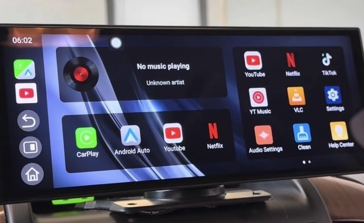 Volam 11'' Wireless Carplay Screen for Car Built-in Net-Flix YouTube Apps, Portable Touchscreen Car Stereo with Android Auto, Backup Camera, OTA Updates, Bluetooth, Voice Control, GPS Navigation,FM customer photo 2