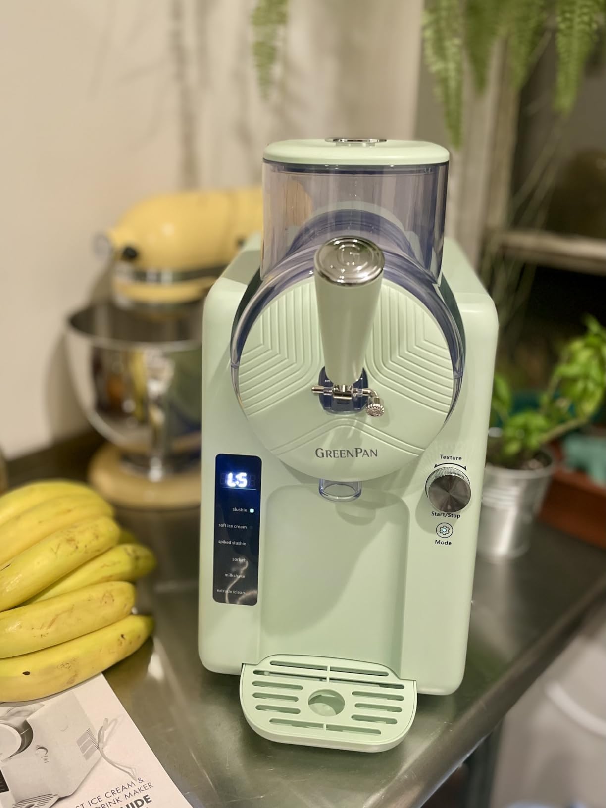 GreenPan Frost Ice Cream Maker & Slushie Machine, Soft Serve, Sorbet, Margaritas, Milkshakes, Frozen Yogurt, No Pre-Freezing, Ready in 15 Mins, 6 Modes, 7 Textures, Self-Cleaning, Family Size, Pink customer photo 2
