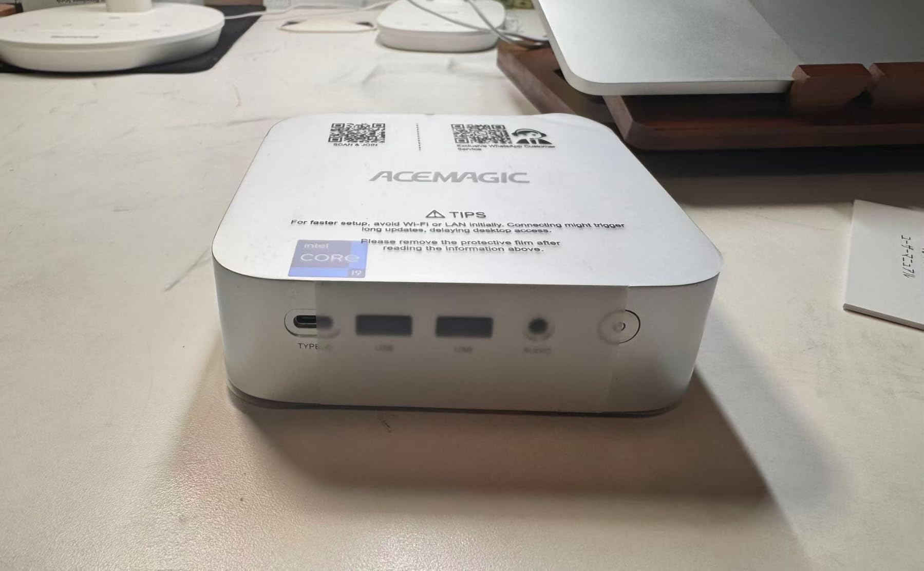 ACEMAGIC M1 Mini PC, Intel Core i9-11900H 32GB DDR4 1TB SSD, Mini Computers (4.9GHz, 8C/16T) PCIe3.0 Type-C/LAN 2.5G/HDMI/DP, 4K Triple Display 11 Pro Mini Desktop PC BT5.2/WiFi6/BT/for Home/Office customer photo 2