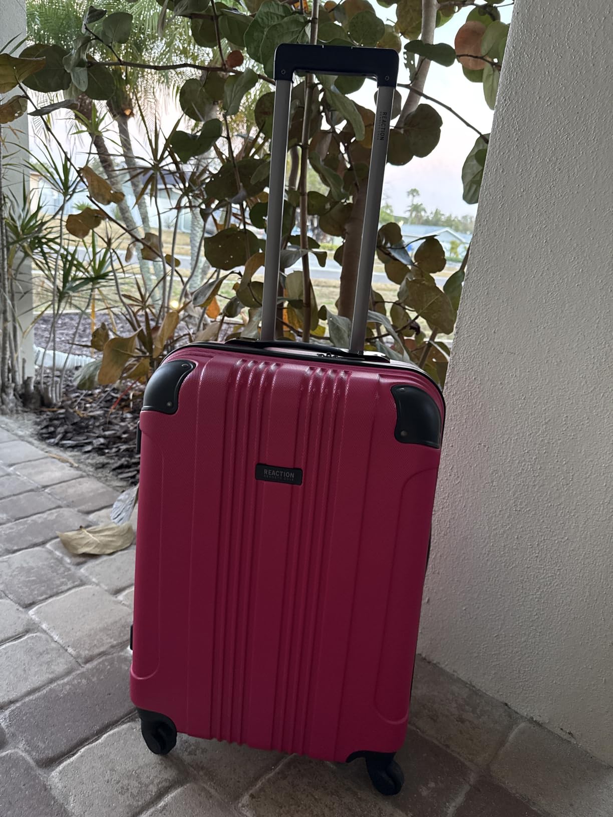 Kenneth Cole REACTION Out of Bounds Lightweight Hardshell 4-Wheel Spinner Luggage, Lavender, 20-Inch Carry On customer photo 1