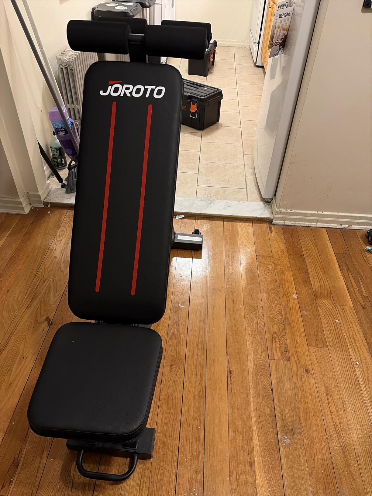 JOROTO Adjustable Sit-Up Weight Bench, 1500 lb Capacity Decline Ab Workout Bench, Heavy-Duty Flat/Incline Bench for Home Gym Strength Training customer photo 2