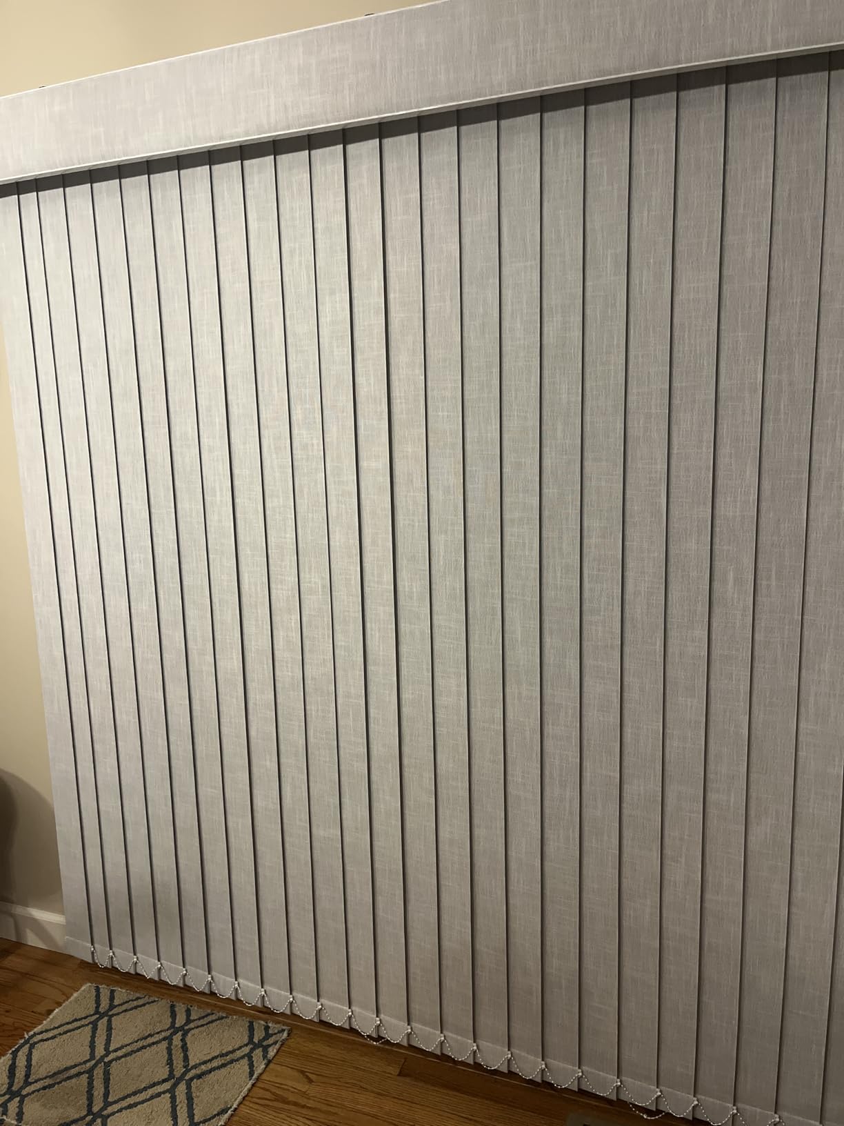 Motorized Vertical Blinds, Smart Rechargeable Blind for Sliding Glass Door, Blackout Shades with Remote, Customize (Sparkling Black) customer photo 1